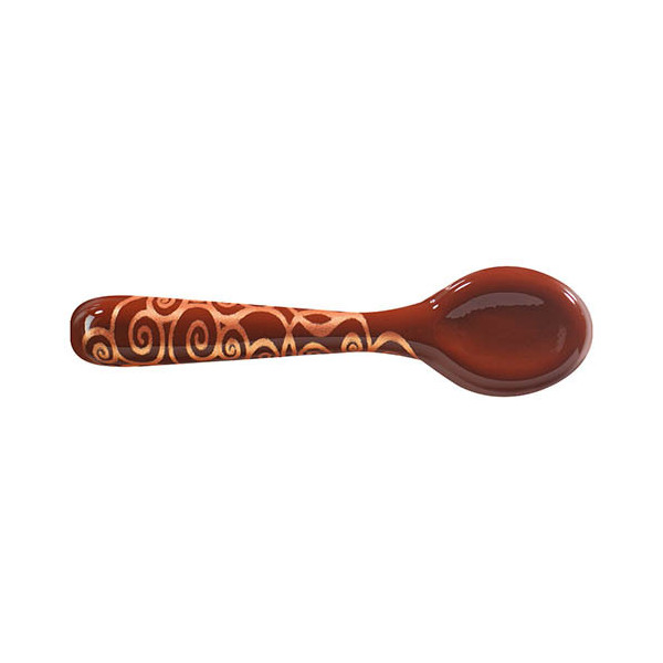 Mini cuillères en chocolat noir 'Arabesques bronze'