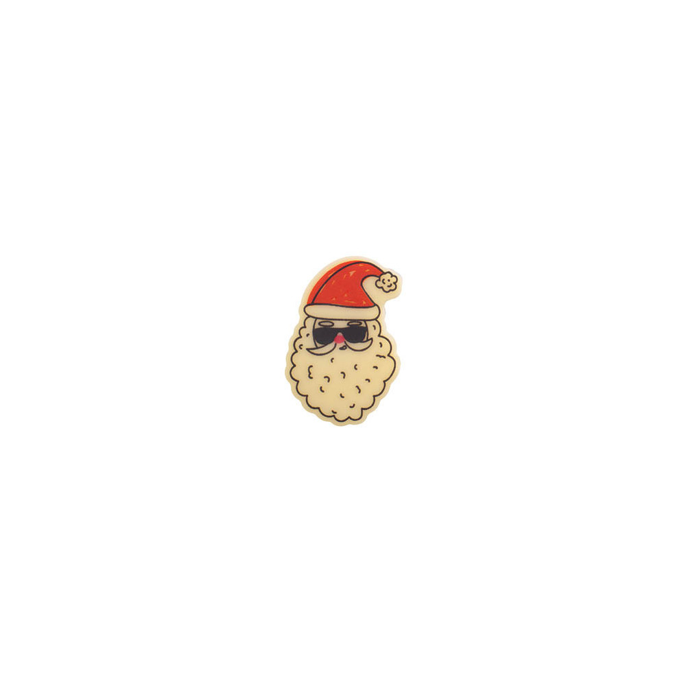 90 Santa claus heads white chocolate 2 designs