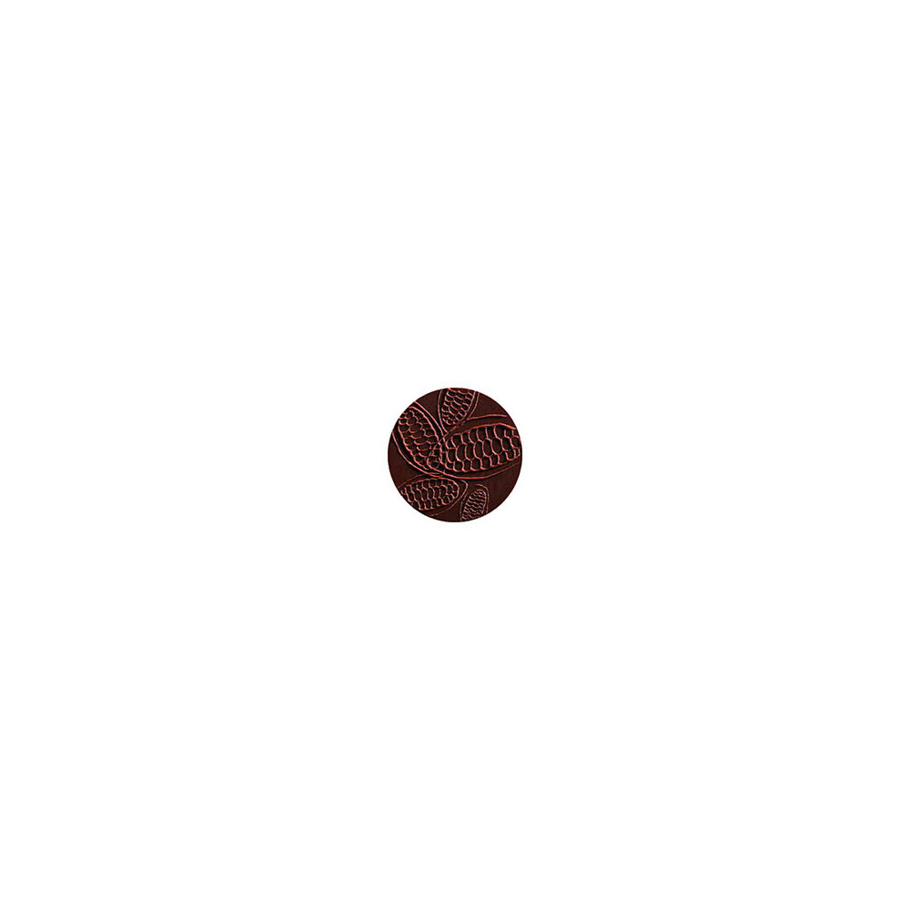 Ronds en chocolat noir avec relief 'Cabosse'