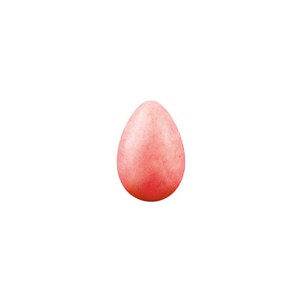63 Eggs white chocolate crystallised pink 3,4x2,3 cm