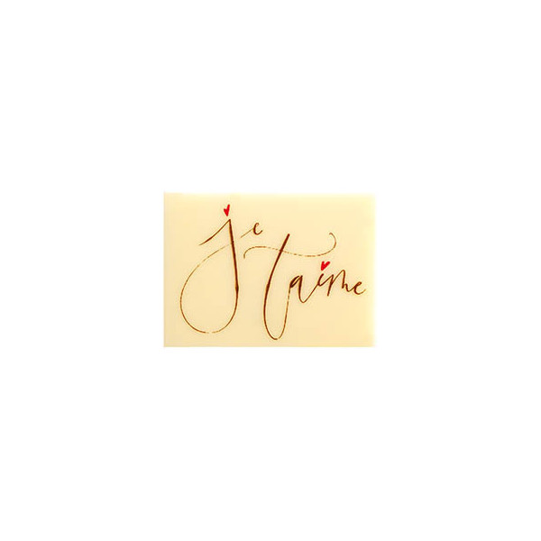 Rectangles White chocolate 'Je t'aime'