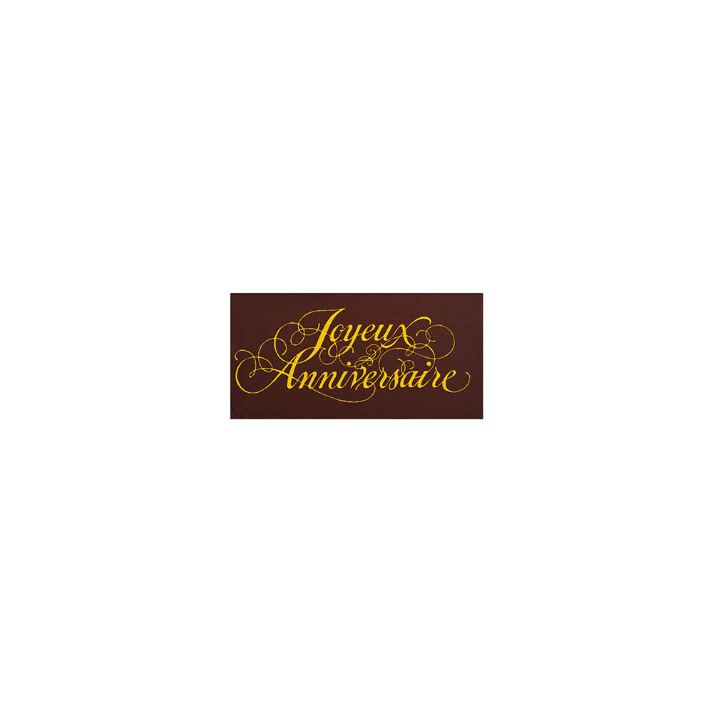 Rectangles Dark chocolate 'Joyeux Anniversaire'