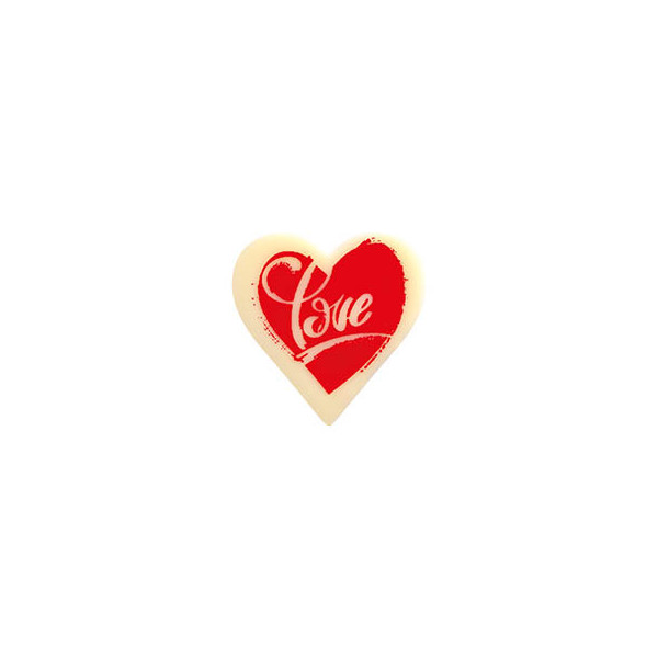 Coeurs en chocolat blanc 'Love'