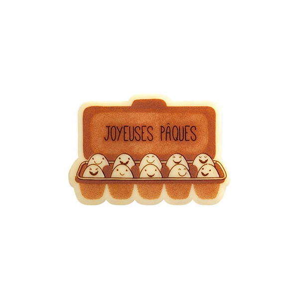 Boîtes à oeufs en chocolat blanc