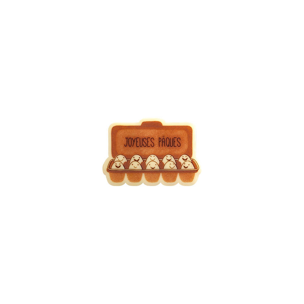 100 Egg boxes white chocolate 5,5x3,8 cm