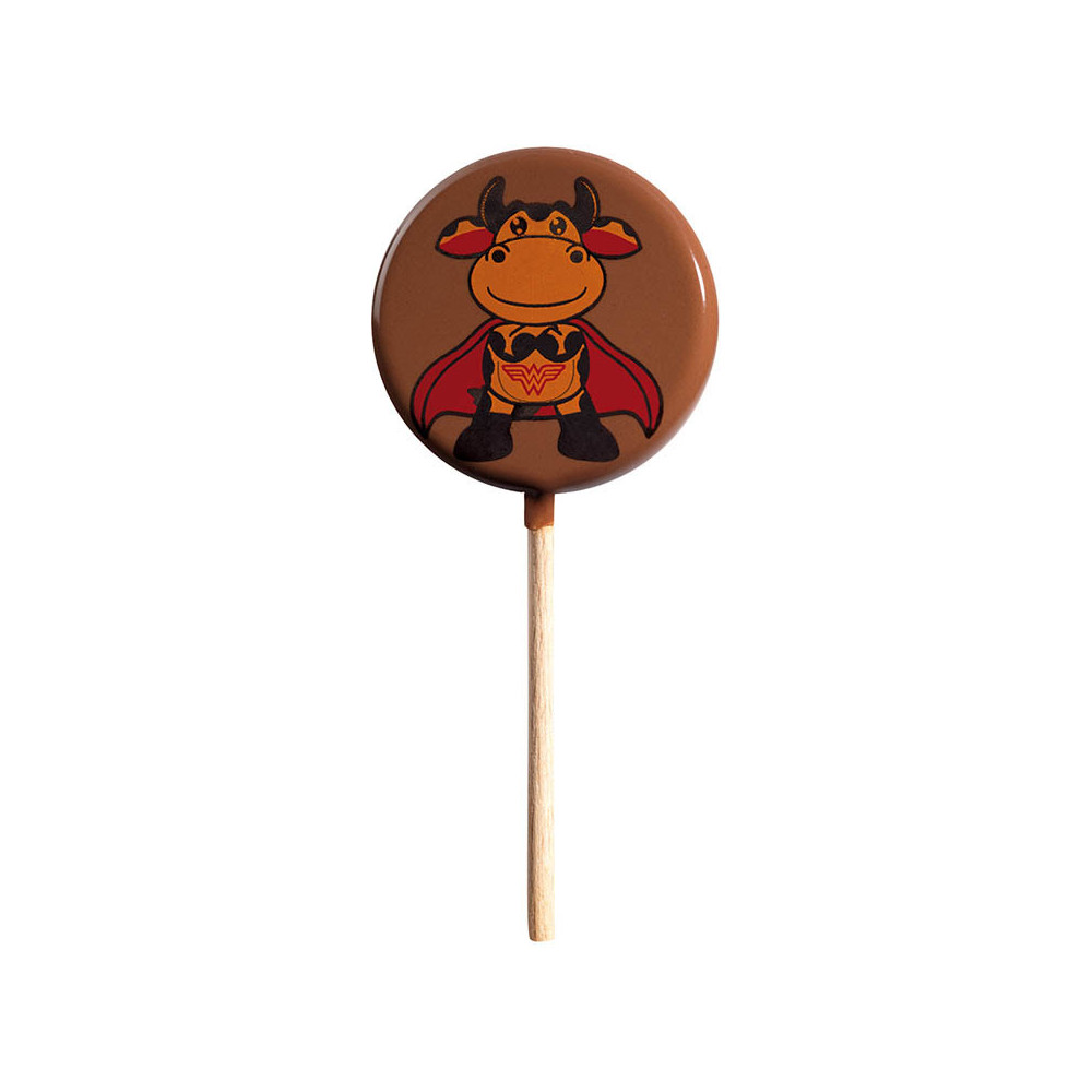 Sucettes en chocolat au lait 'Zoovengers'