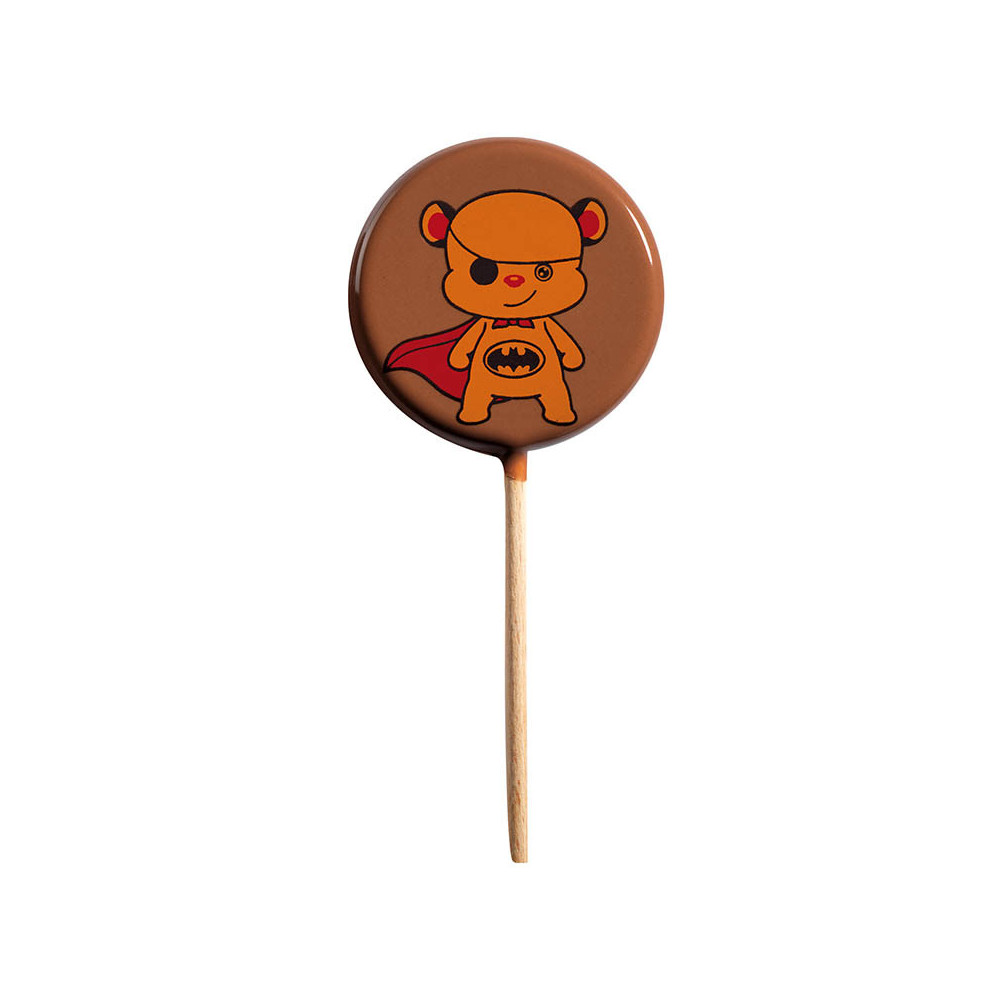 Sucettes en chocolat au lait 'Zoovengers'