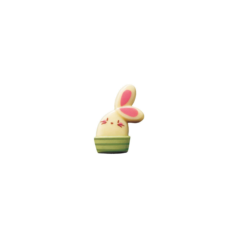 Têtes de lapin en chocolat blanc