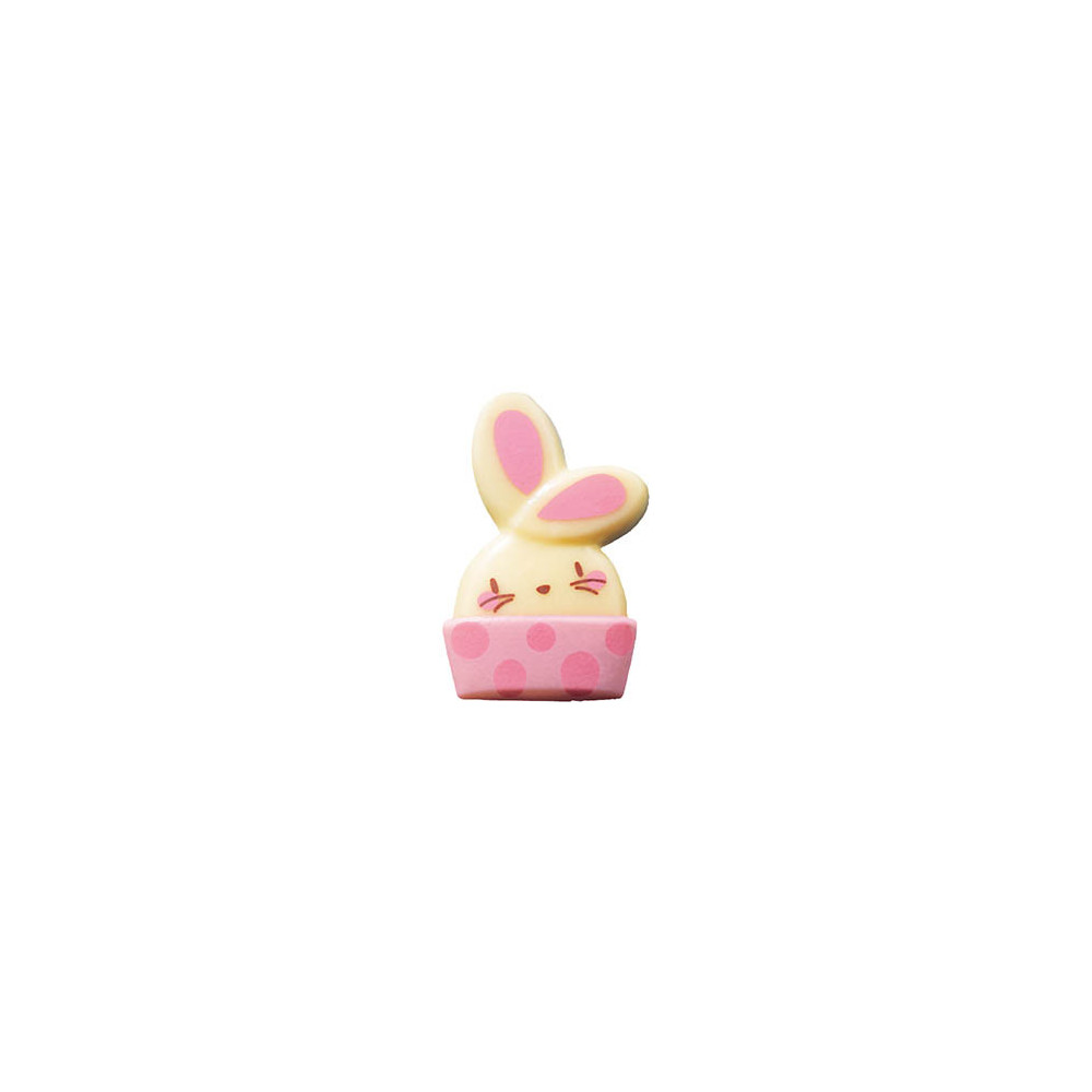 Têtes de lapin en chocolat blanc