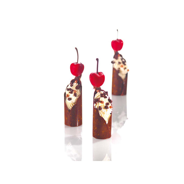 32 dark chocolate tubes Etoiles ø 3,4 cm H. 8 cm