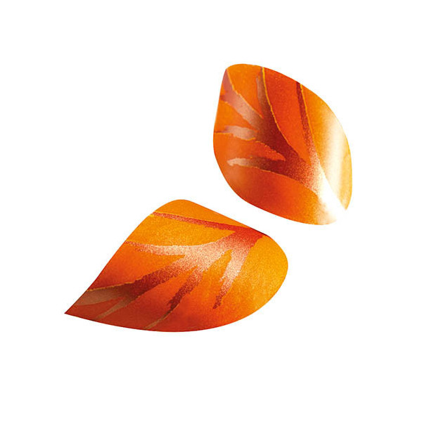 Curved leaves White chocolate 'Bronze et Or'