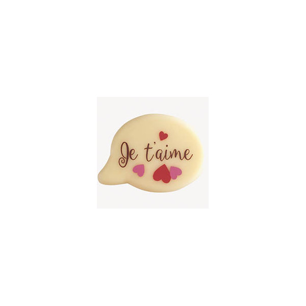 Decorations White chocolate 'Je t'aime'