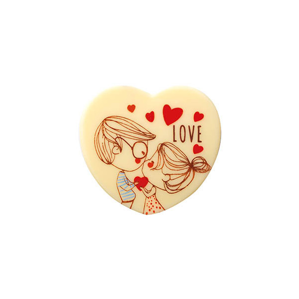 Coeurs en chocolat blanc 'Love'
