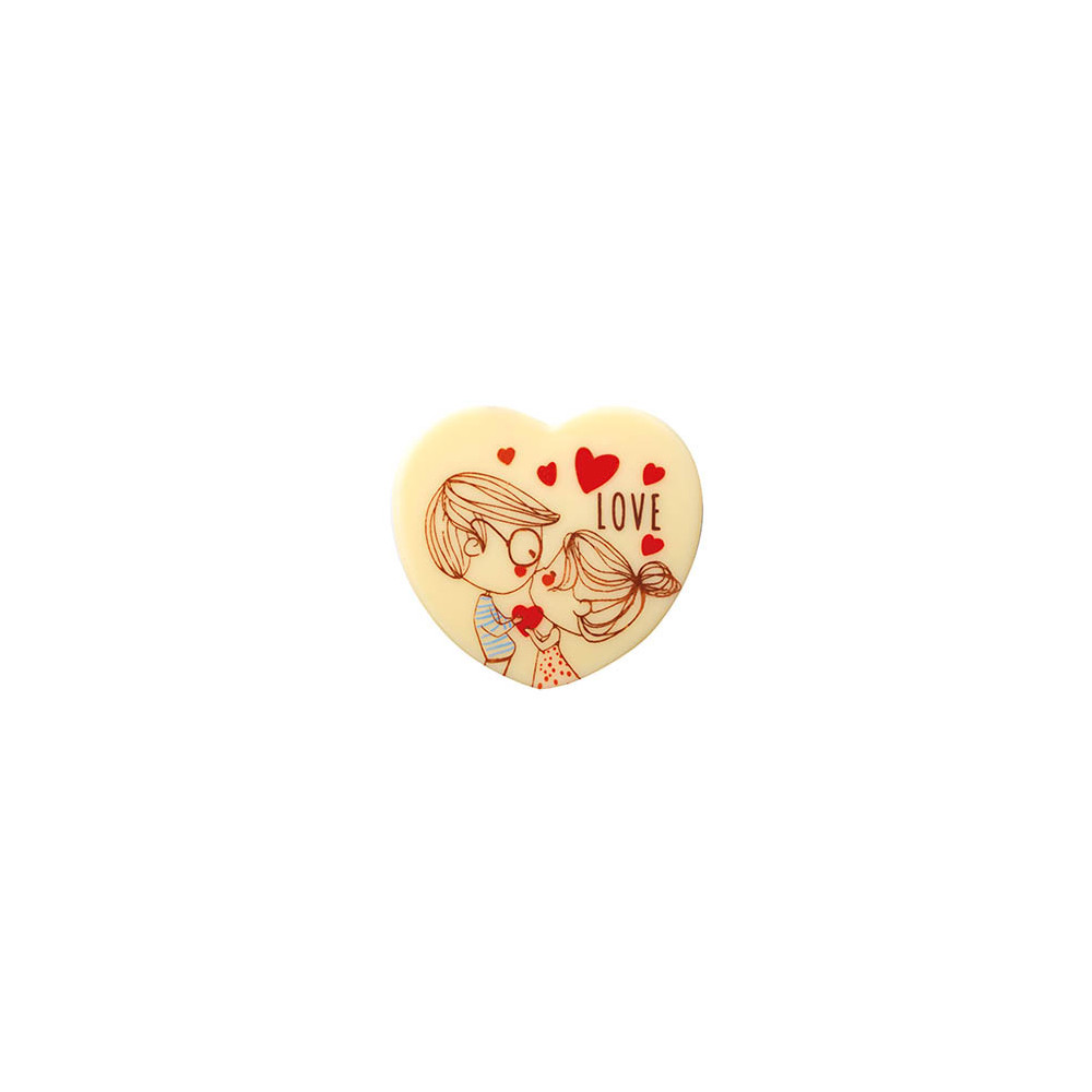Coeurs en chocolat blanc 'Love'