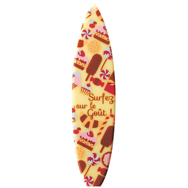 Planches de surf en chocolat blanc 'Surfez sur le goût'