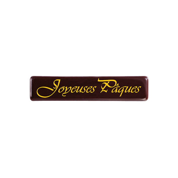 Rectangles en chocolat noir 'Joyeuses Pâques'