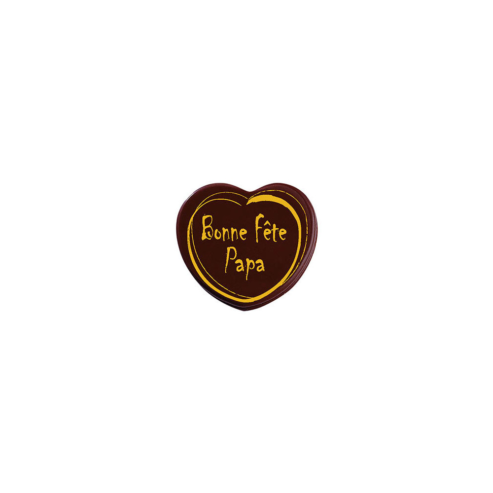 Hearts Dark chocolate 'Bonne fête Papa'
