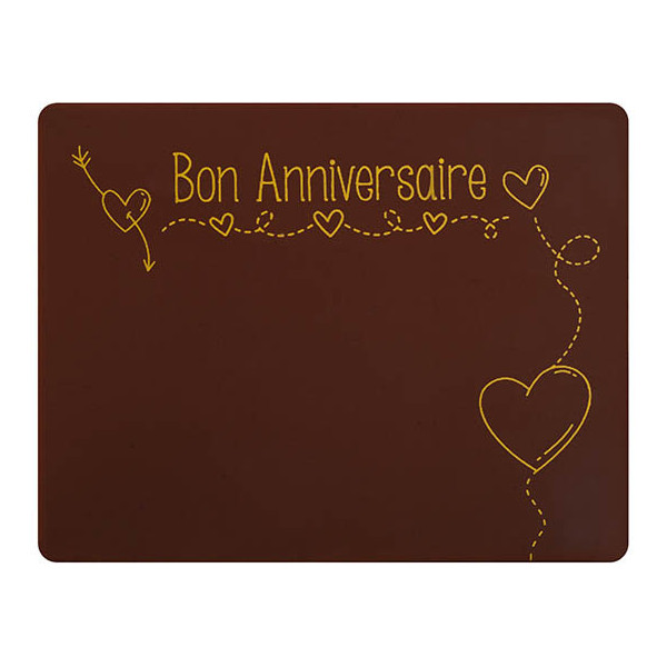 Rectangles en chocolat noir 'Ecris-moi' à personnaliser