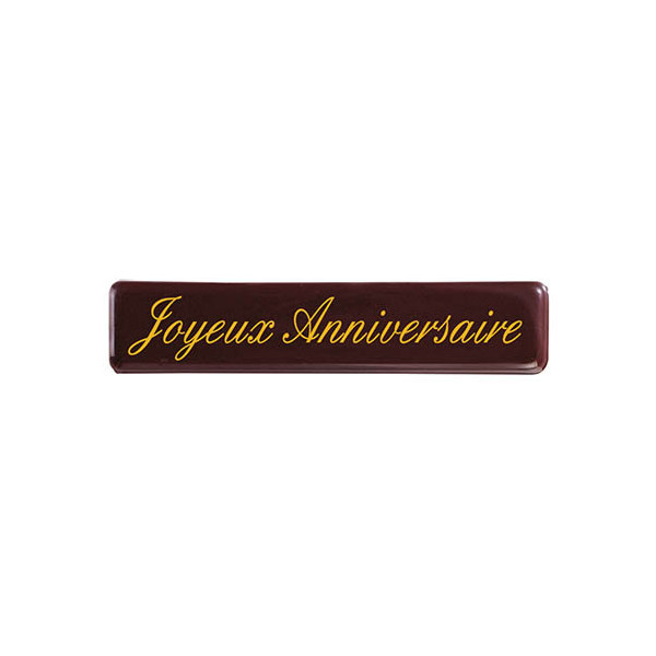 Rectangles Dark chocolate 'Joyeux Anniversaire'