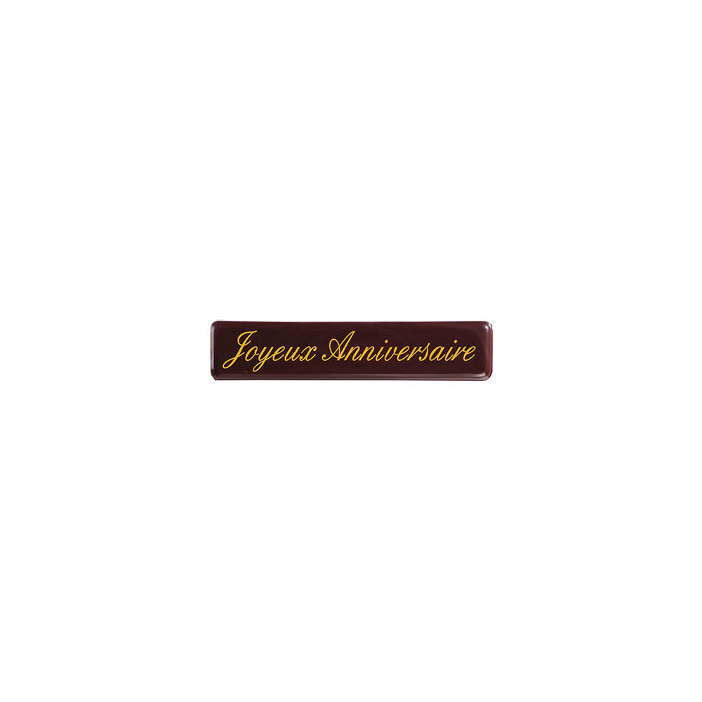 Rectangles Dark chocolate 'Joyeux Anniversaire'