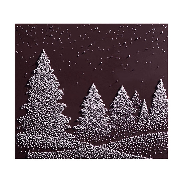 Ends of yule log Dark chocolate embossed 'Paysage enneigé'