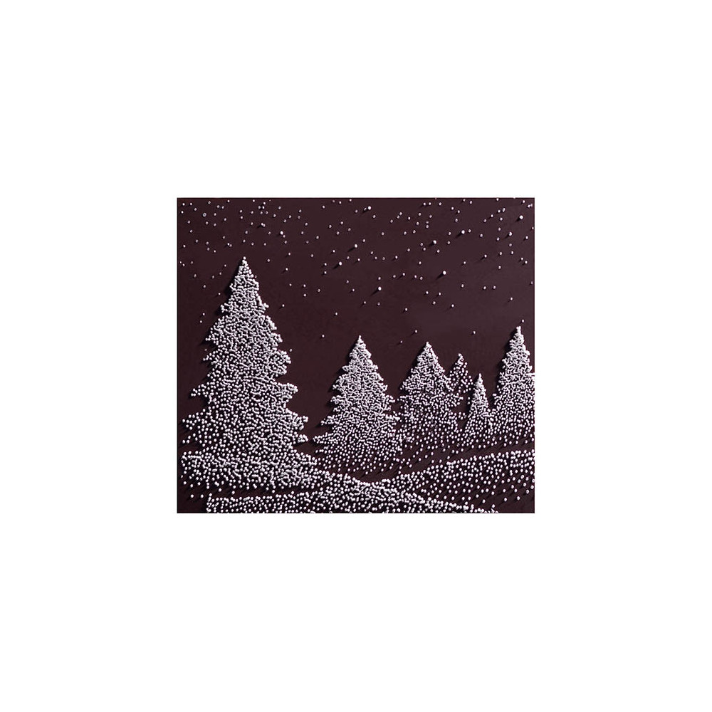 Embouts de bûche en chocolat noir avec relief 'Paysage enneigé'