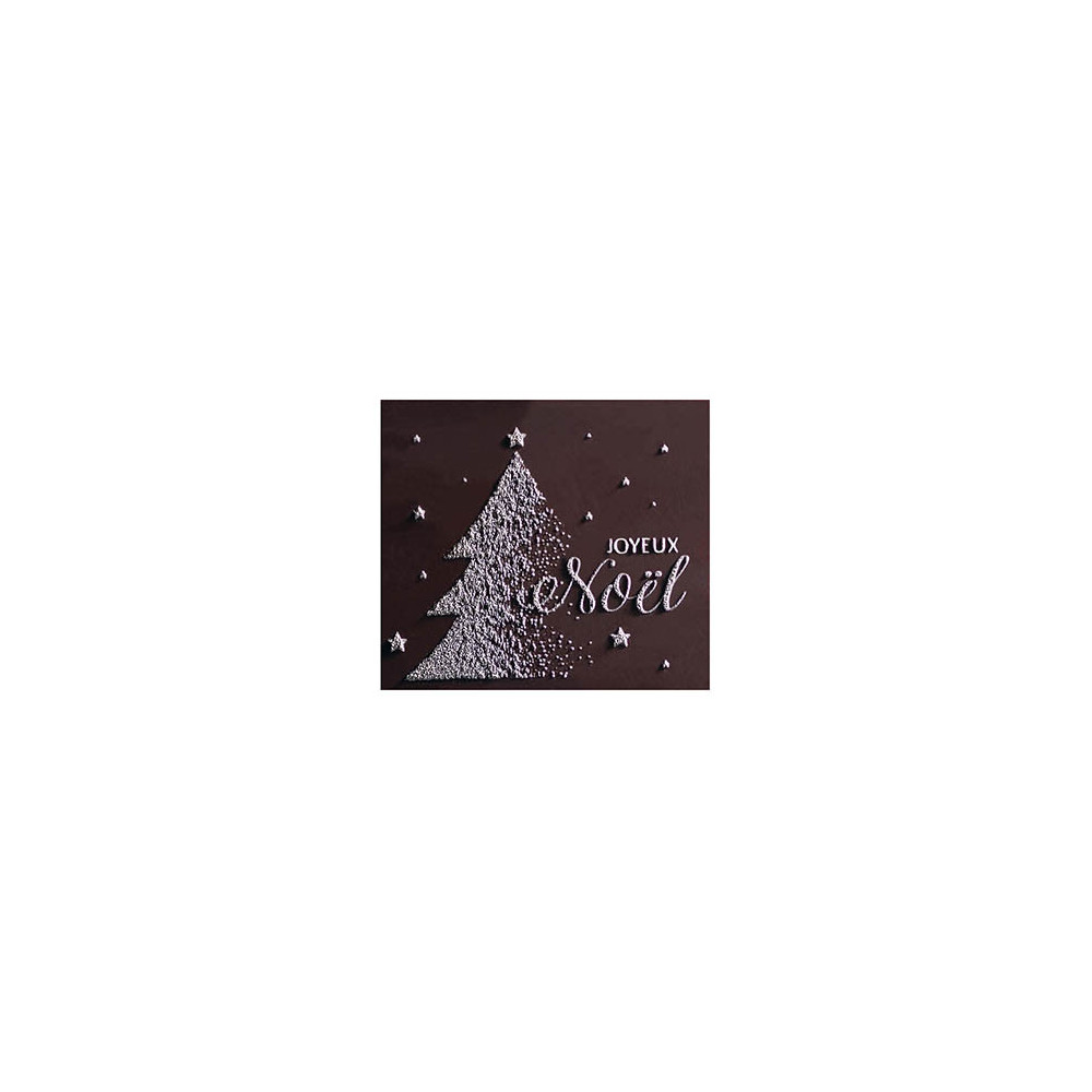 Rectangles en chocolat noir avec relief 'Joyeux Noël'