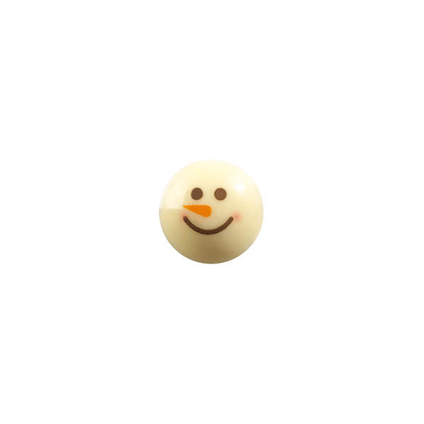 Têtes de bonhommes de neige en chocolat blanc