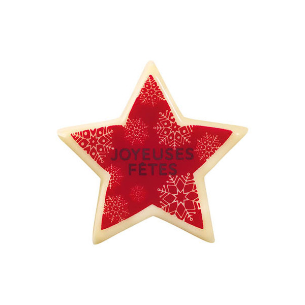 Etoiles en chocolat blanc 'Cristaux de neige'