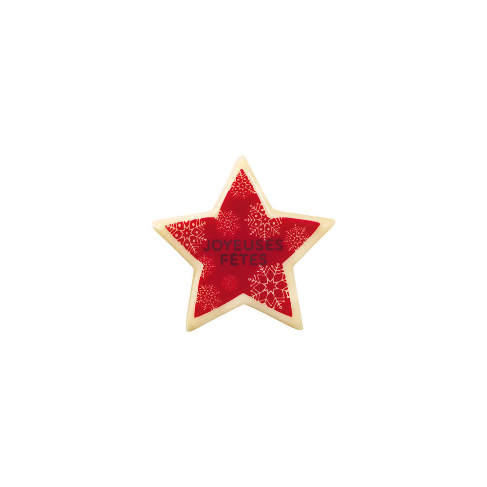 Etoiles en chocolat blanc 'Cristaux de neige'
