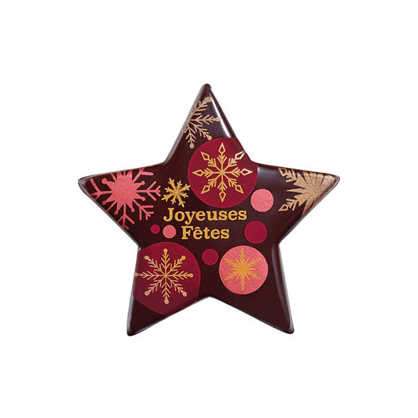 Etoiles en chocolat noir 'Magie de Noël'