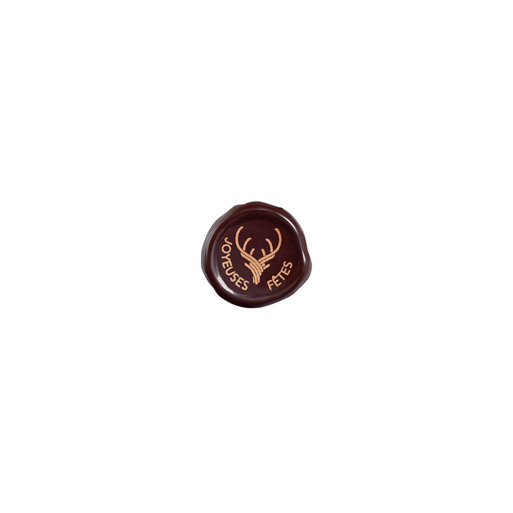Wax seals Dark chocolate 'Joyeuses Fêtes'