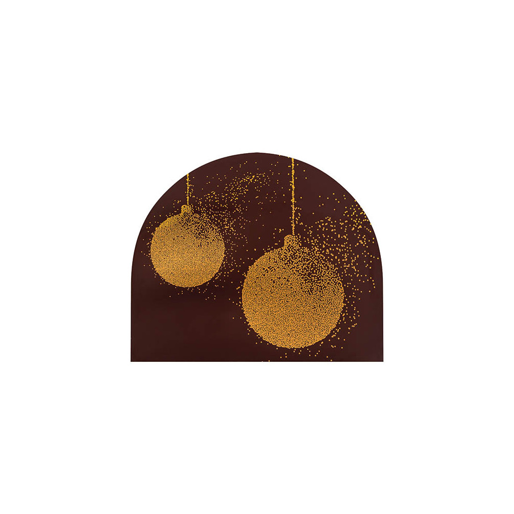 Embouts de bûche en chocolat noir 'Boules de Noël'