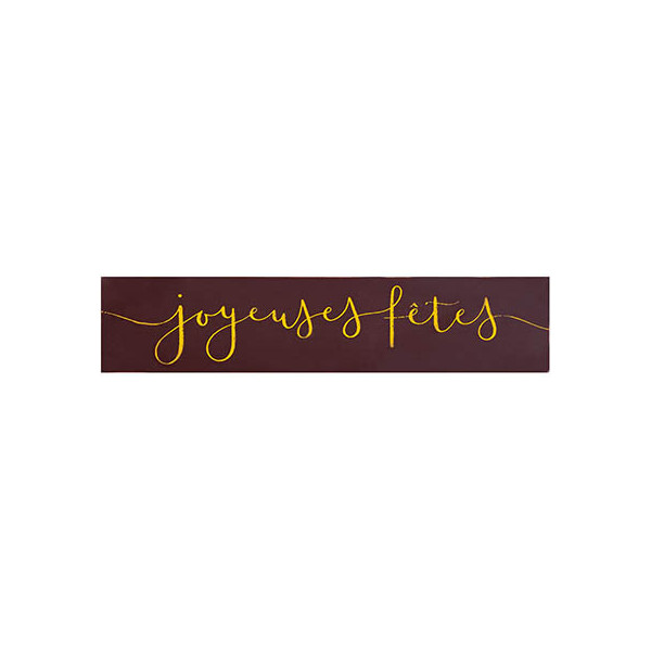 Rectangles en chocolat noir 'Joyeuses Fêtes'