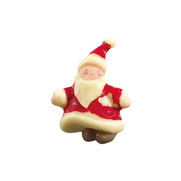 Pères Noël en chocolat blanc 'Volant'