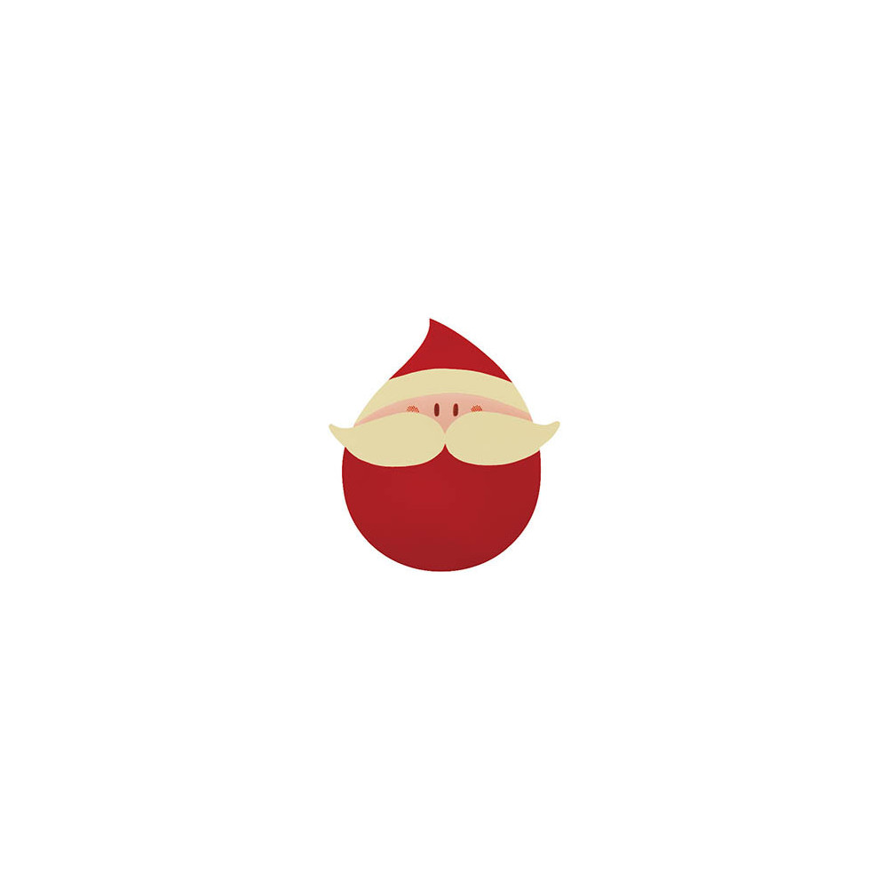 Drops White chocolate 'Tête de Père Noël'