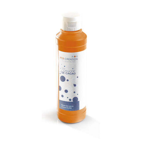 Beurre de cacao coloré naturel Orange vif 200 g