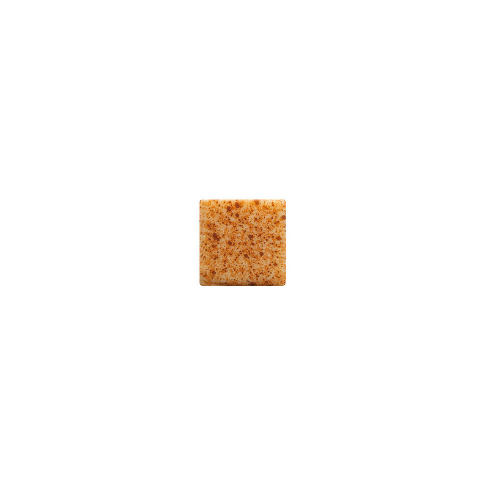 Carrés en chocolat blanc 'Moucheté caramel'