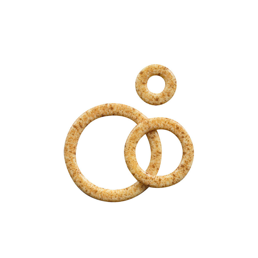 Mixed circles White chocolate 'Moucheté caramel'