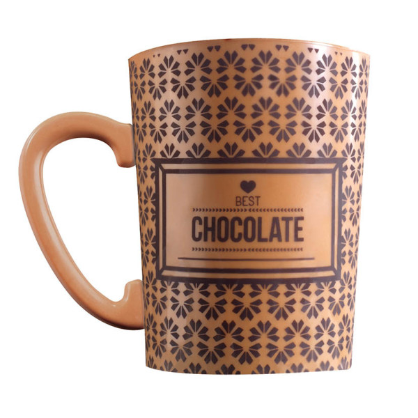 Feuilles imprimées 'Best chocolate' pour mugs