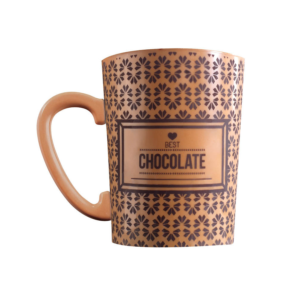 Feuilles imprimées 'Best chocolate' pour mugs