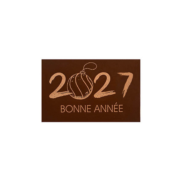 Rectangles en chocolat noir 'Bonne année'