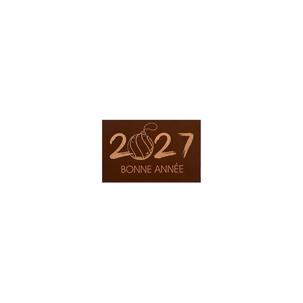 Rectangles en chocolat noir 'Bonne année'