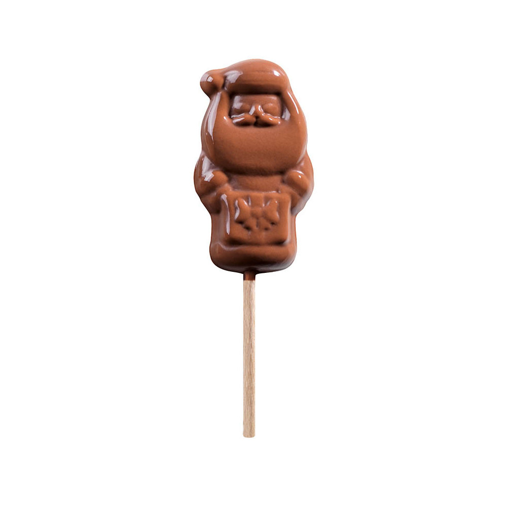 Sucettes en chocolat au lait 'Père Noël Mignon'