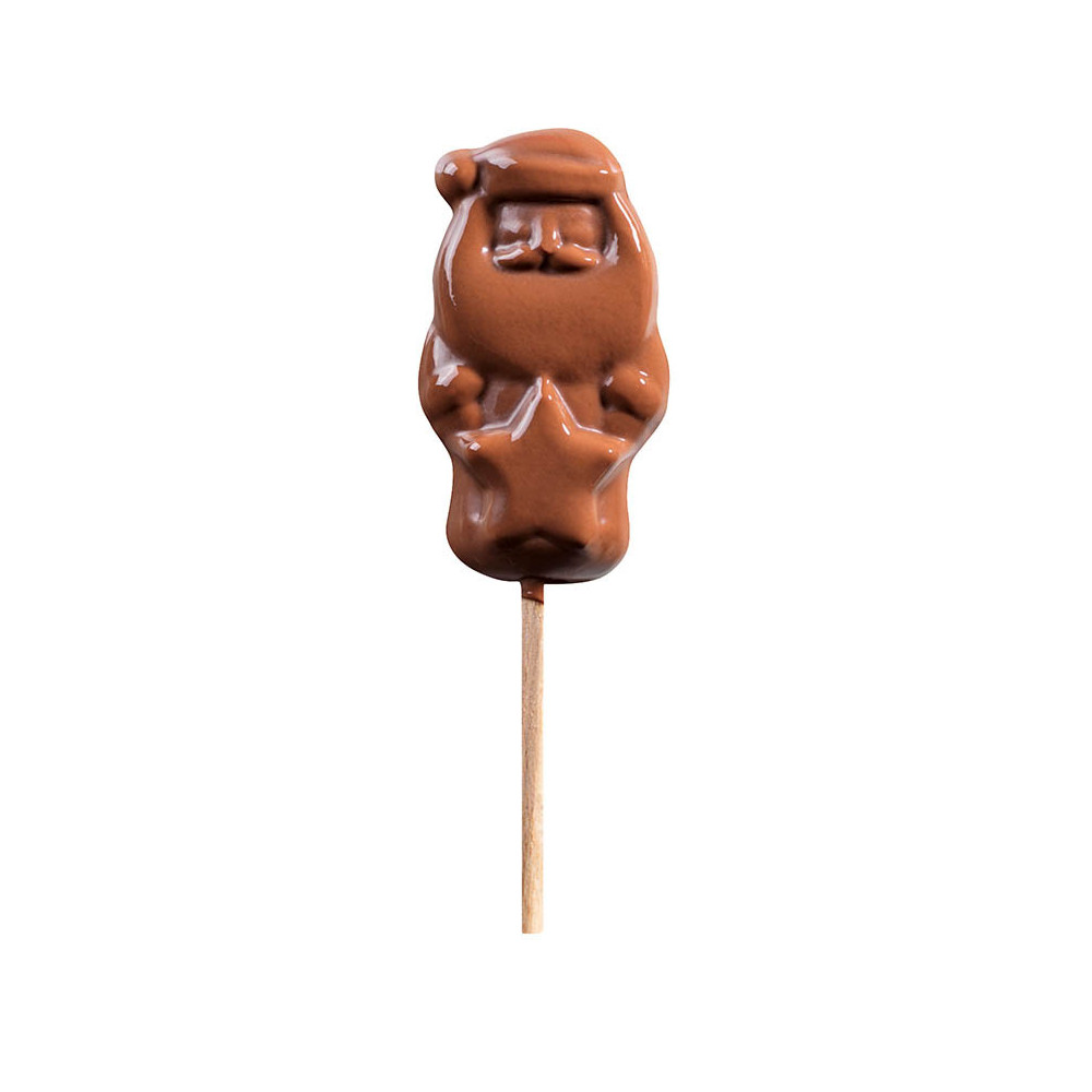 Sucettes en chocolat au lait 'Père Noël Mignon'