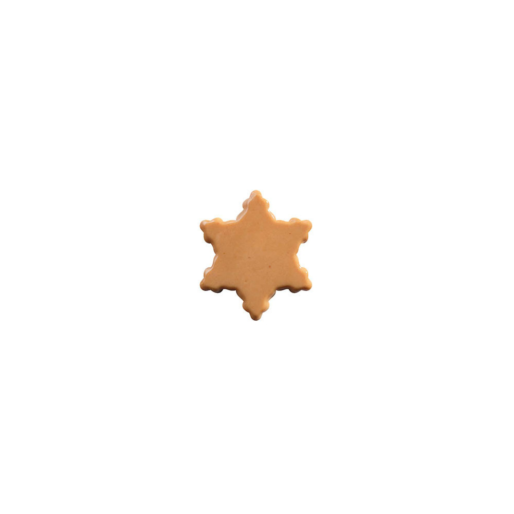 Cristaux en chocolat noir, blanc caramélisé et blanc