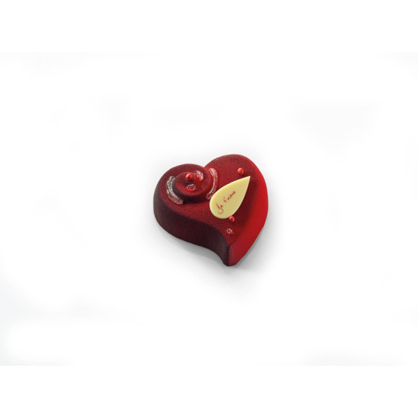 Individual entremets moulds 'Coeur spirale'