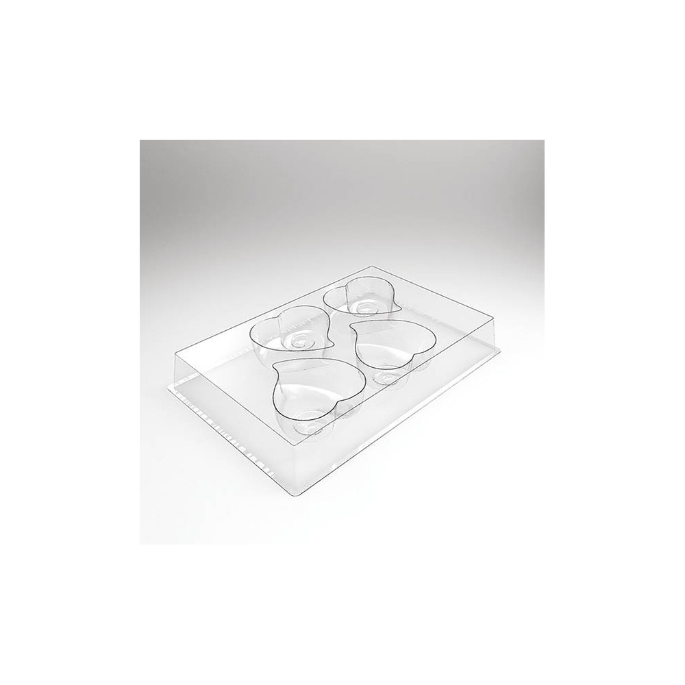 Moules pour entremets individuels 'Coeur spirale'