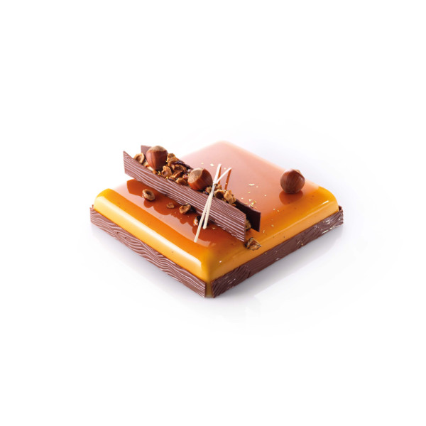 Moules pour entremets 'Carré plat arrondi' 18 cm