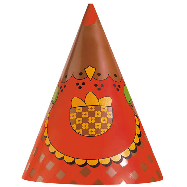 Feuilles imprimées 'Les poulettes' pour grands cônes